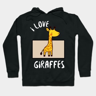 Heartfelt Giraffe - I love Giraffes Hoodie